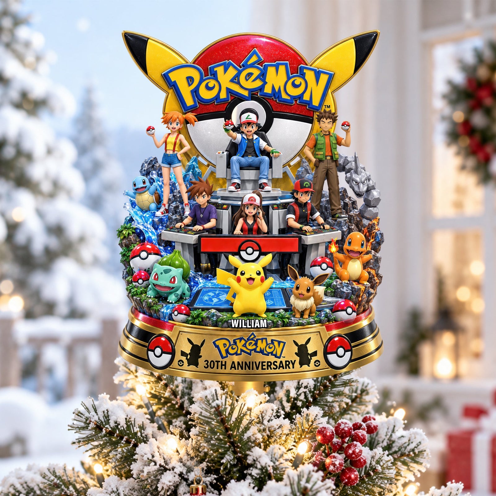 30th Anniversary Acrylic Christmas Tree Topper - Personalized Gifts For Game Lovers 01ohqn190926