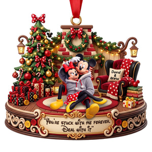 Stuck On You Christmas Ornament - Personalized Gifts For Couple 07TOQN230926