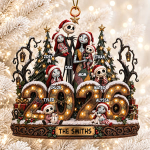 Spooky Family Christmas Ornament - Personalized Gifts For Family 01padt051026