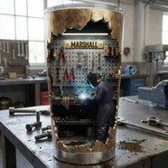 Hard At Work Welder Tumbler - Personalized Gift For Welders 05KIMG301225