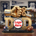 American Football Dad Acrylic Plaque - Champion Dad & Fist Bump - Personalized Gifts For Father-Homacus