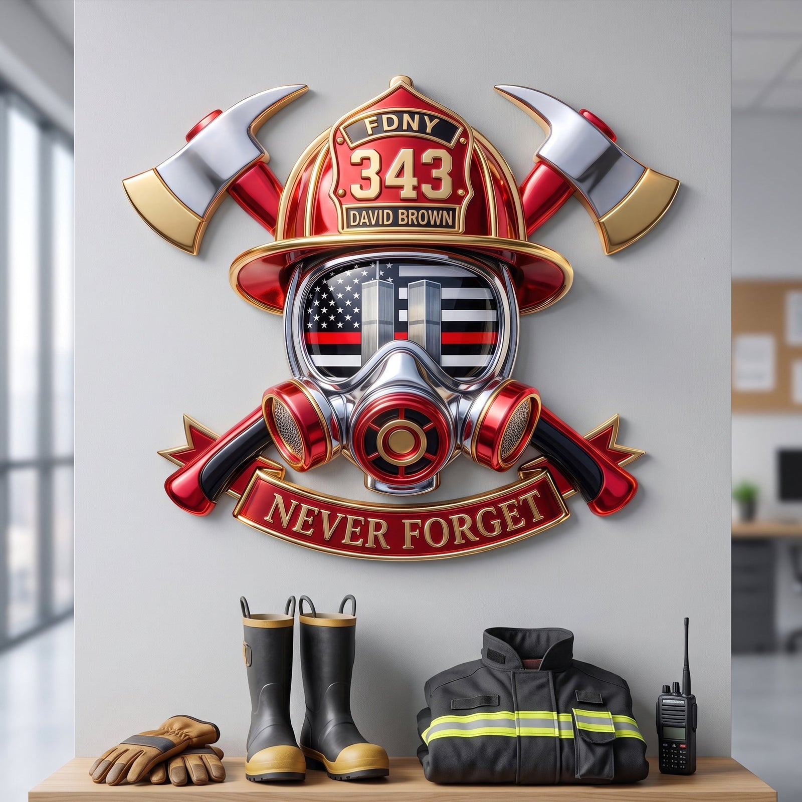 Never Forget Cut Metal Sign - Personalized Gifts For Firefighter 01huqn280726