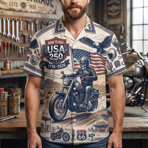 250 USA Biker Hawaiian Shirt - Personalized Gifts 01tytn020726