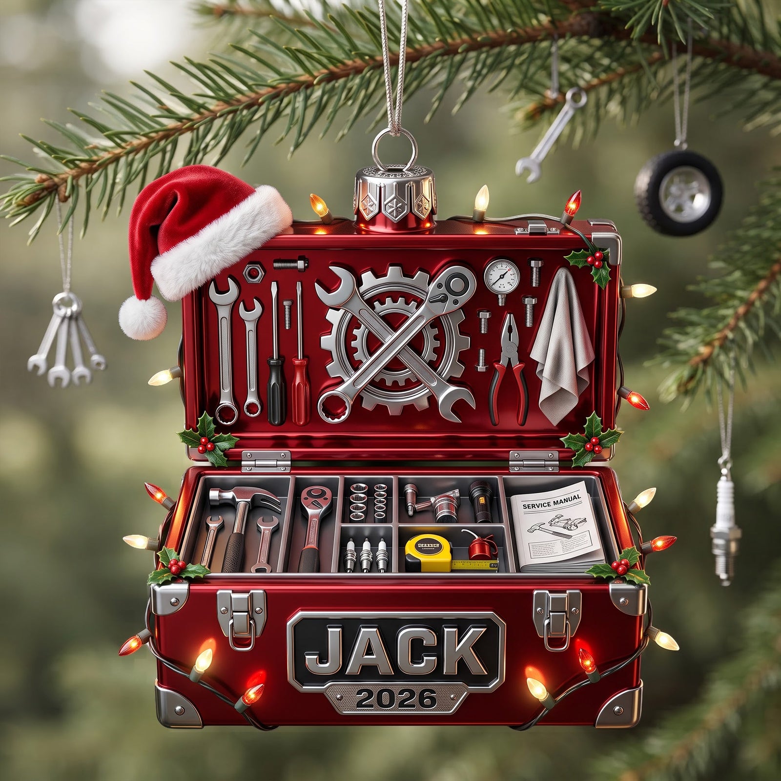 Mechanical Box Ornament - Personalized Gifts For Mechanic Christmas Ornament 09PGLU191026