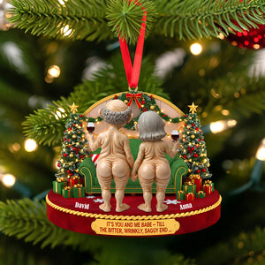 Personalized Gifts For Drinking Lover Old Couple Christmas Ornament 01natn230925
