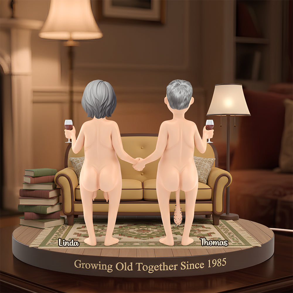 Old Couple Forever Light Box Personalized Gifts For Couple 05NADT051225