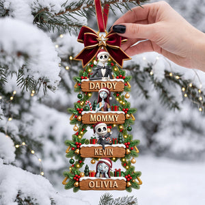 Spooky Family Christmas Ornament - Personalized Gifts For Family 02PATA230926