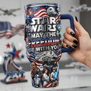 Freedom With You 40oz Tumbler  - Personalized Gifts For Patriots 03pata110626