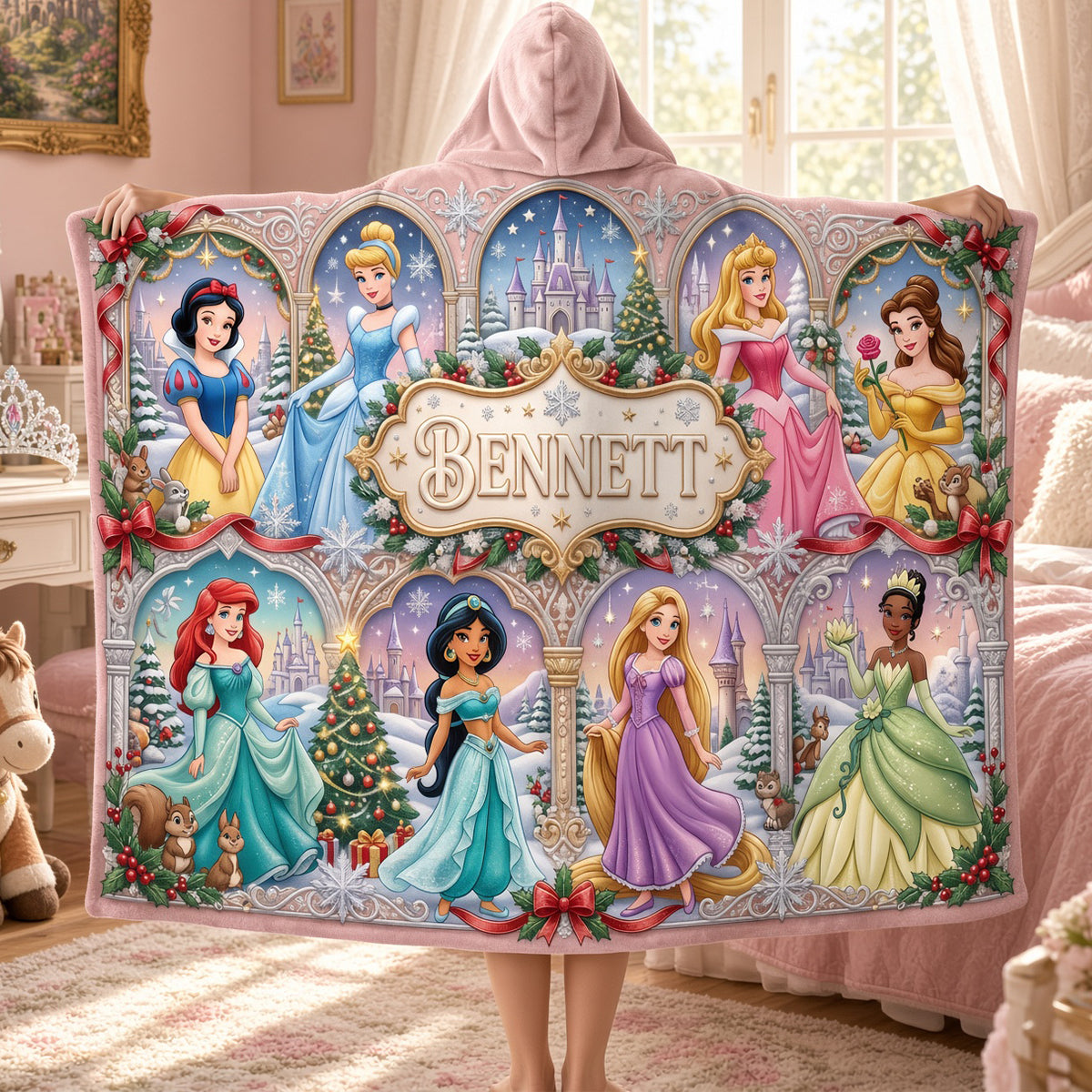 Fairy Tale Christmas Hood Blanket - Personalized Gifts For Kid 03patn261026