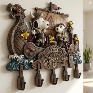 Little Viking Couple Acrylic Key Hanger - Personalized Gifts For Couple 02hadt160726