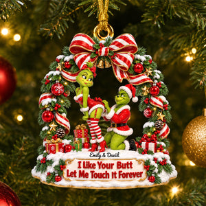 Cheeky Couple Christmas Ornament - Personalized Gifts For Couple 07nadh150926