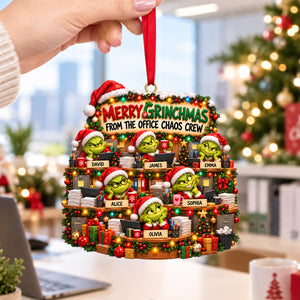 Funny Office Chaos Crew Acrylic Ornament - Personalized Gift For Coworkers 05TOTN161026