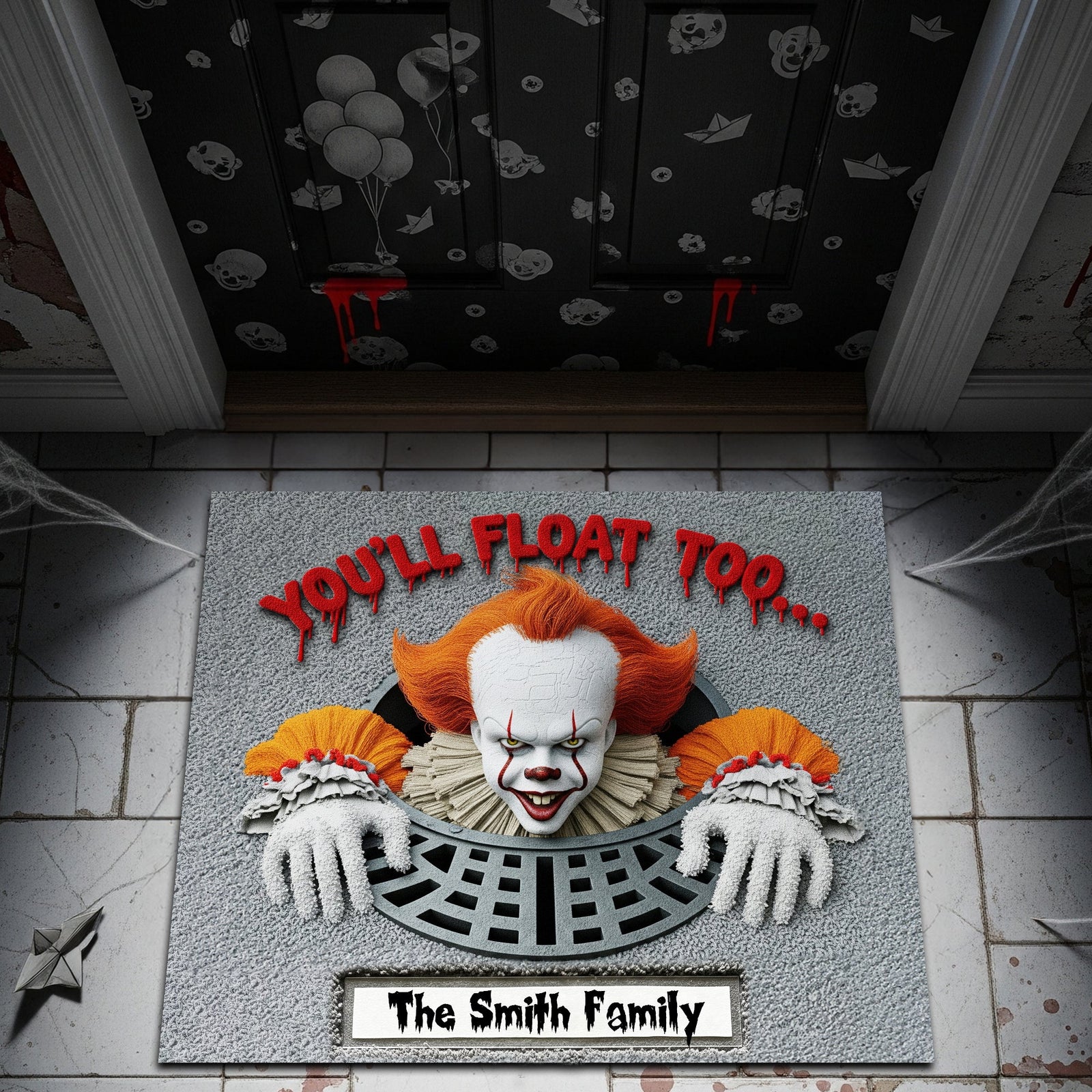 Horror Sewer Halloween Doormat - Personalized Gifts 02OHLU150825