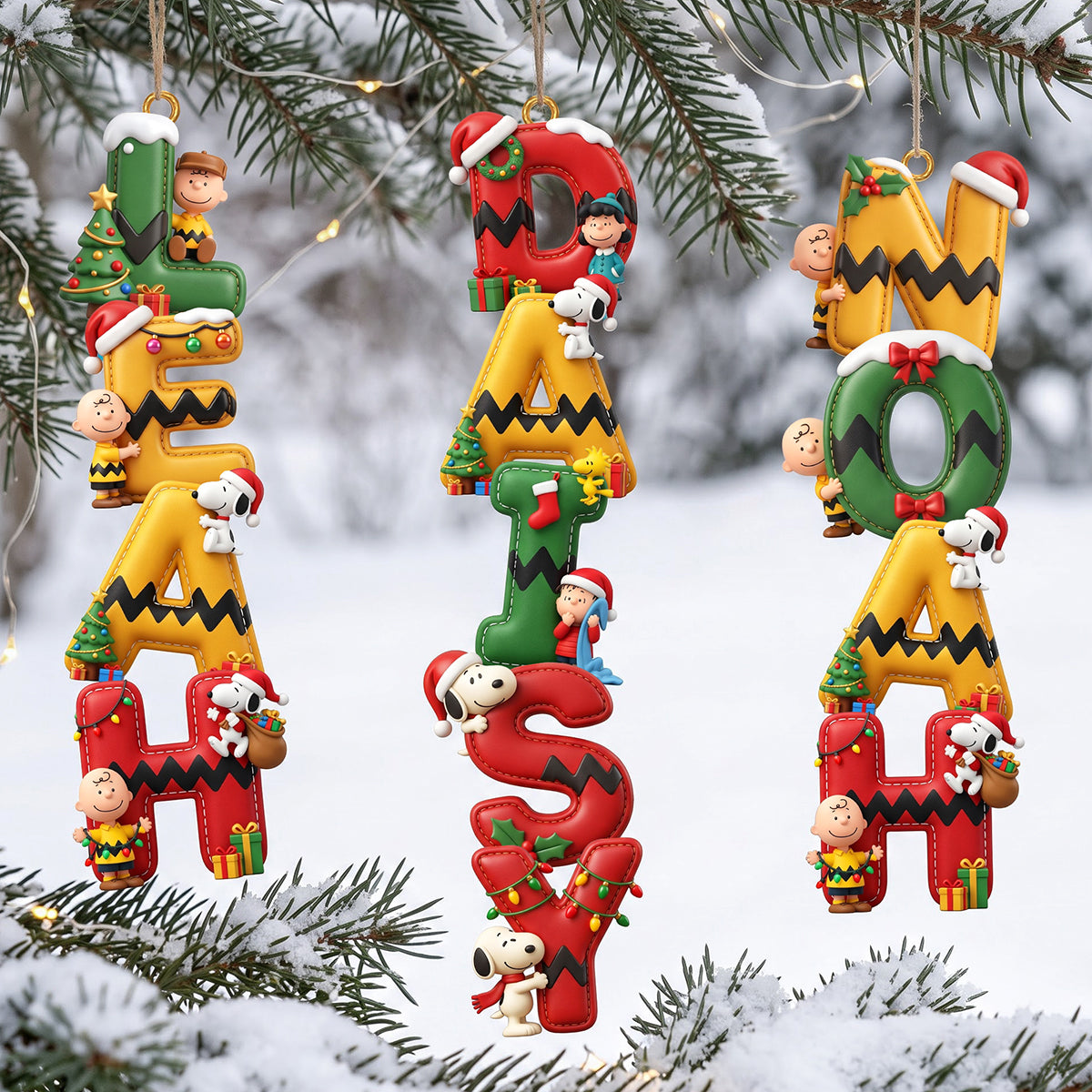Playful Pup Alphabet Christmas Ornament - Personalized Christmas Gifts 012PATA220926
