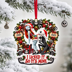 Spooky Couple Ornament - Personalized Gifts For Couple Christmas Ornament 03TYLU110926
