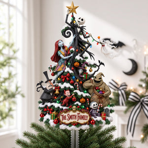 Cute Spooky Family Tree Topper - Personalized Christmas Gifts For Family 06tylu091026