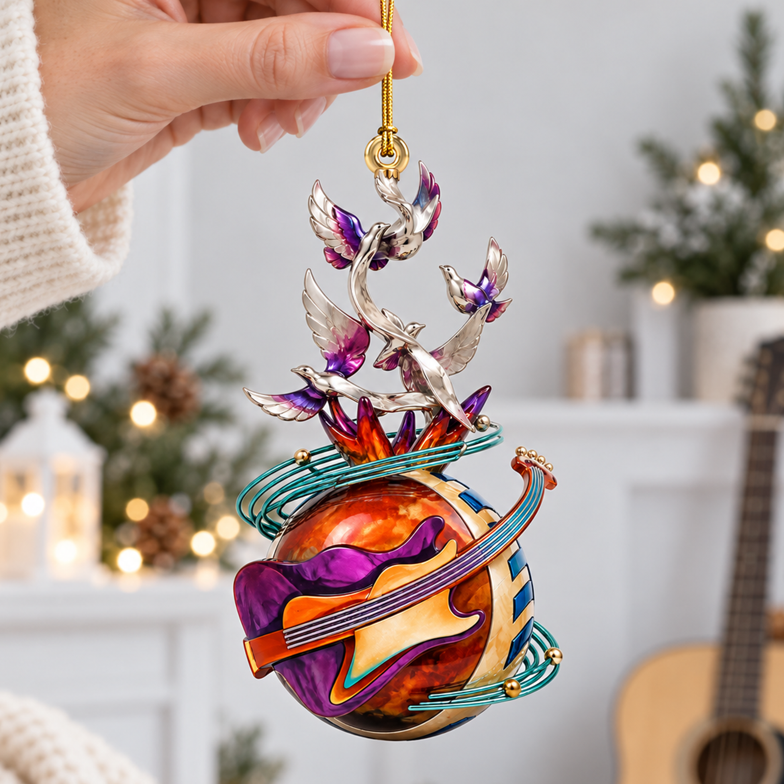 John Lennon Peace Monument Acrylic Ornament, Personalized Gifts For Music Lovers 05qhqn171026