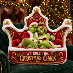 Mischievous Christmas Couple Pillow - Personalized Gifts For Couple 01halu091026