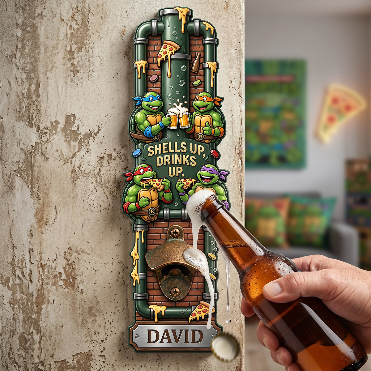 One More Slice Wall Hanging Bottle Opener - Personalized Gifts 04HATA210726