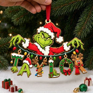 Name Art Mischievous String Ornament, Personalized Gifts For Christmas 05qhlu110926