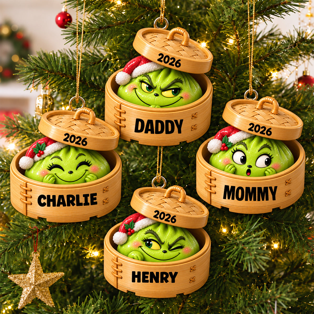 Dumpling Christmas Ornament - Personalized Gifts For Christmas 02natn090926