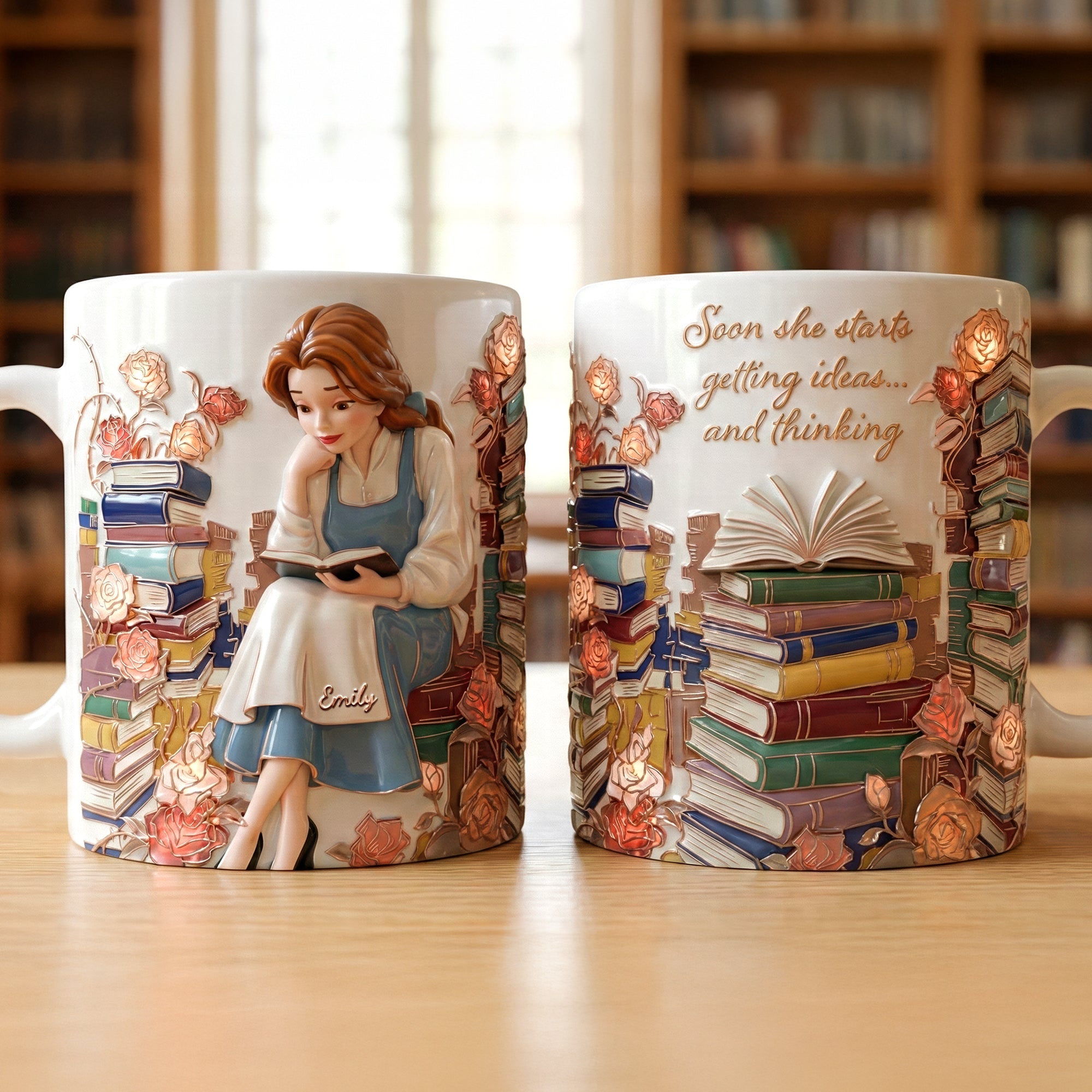 Dreamy Reading Girl Coffee Mug - Personalized Gifts For Book Lovers 03qhqn251225