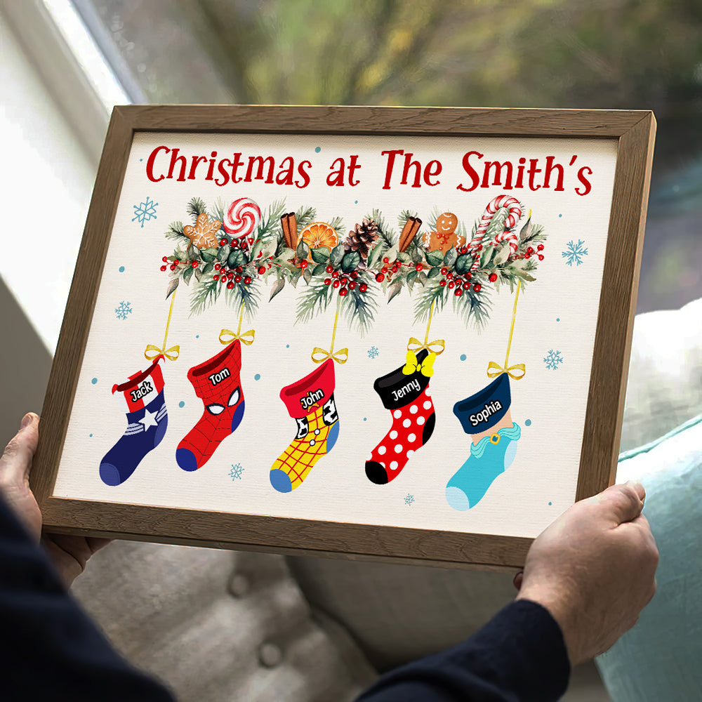 Family Socks 05natn281023 Personalized Canvas Print - Poster & Canvas - GoDuckee