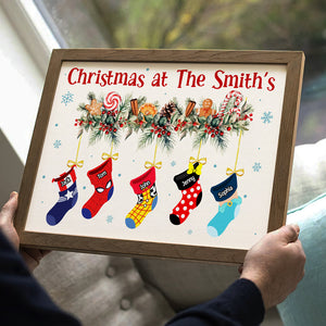Family Socks 05natn281023 Personalized Canvas Print - Poster & Canvas - GoDuckee