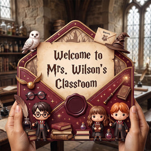 Welcome To The Classroom Acrylic Sign - Personalized Gifts For Teachers 03natn300726