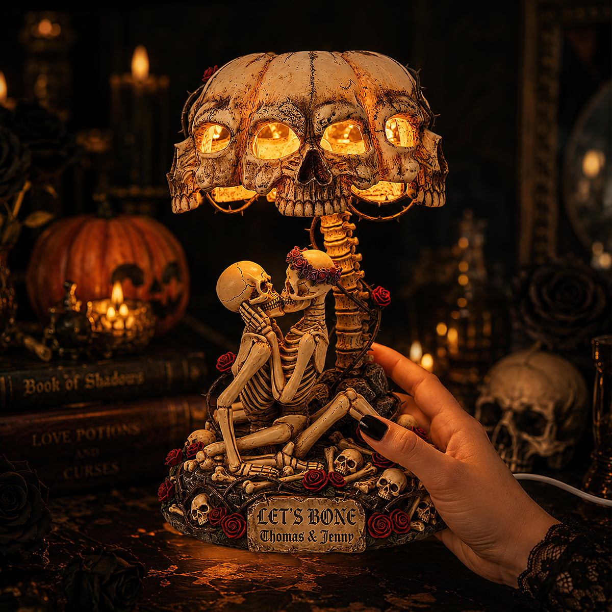 Naughty Couple Skeleton Acrylic Light Box - Personalized Gifts For Couple 04hudt300726