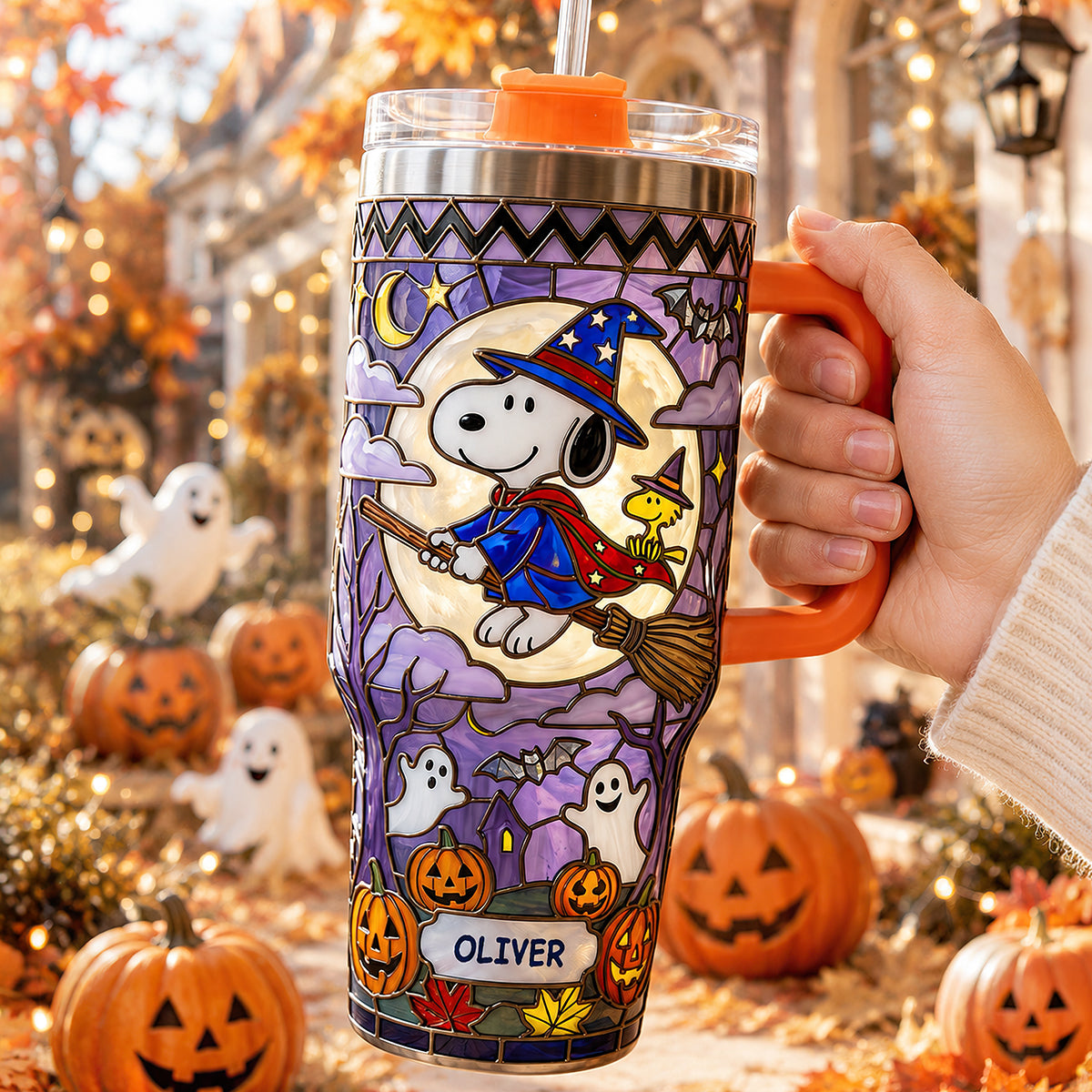 Little Witch Colorful 40oz Tumbler With Handle - Personalized Gifts 07padt300726