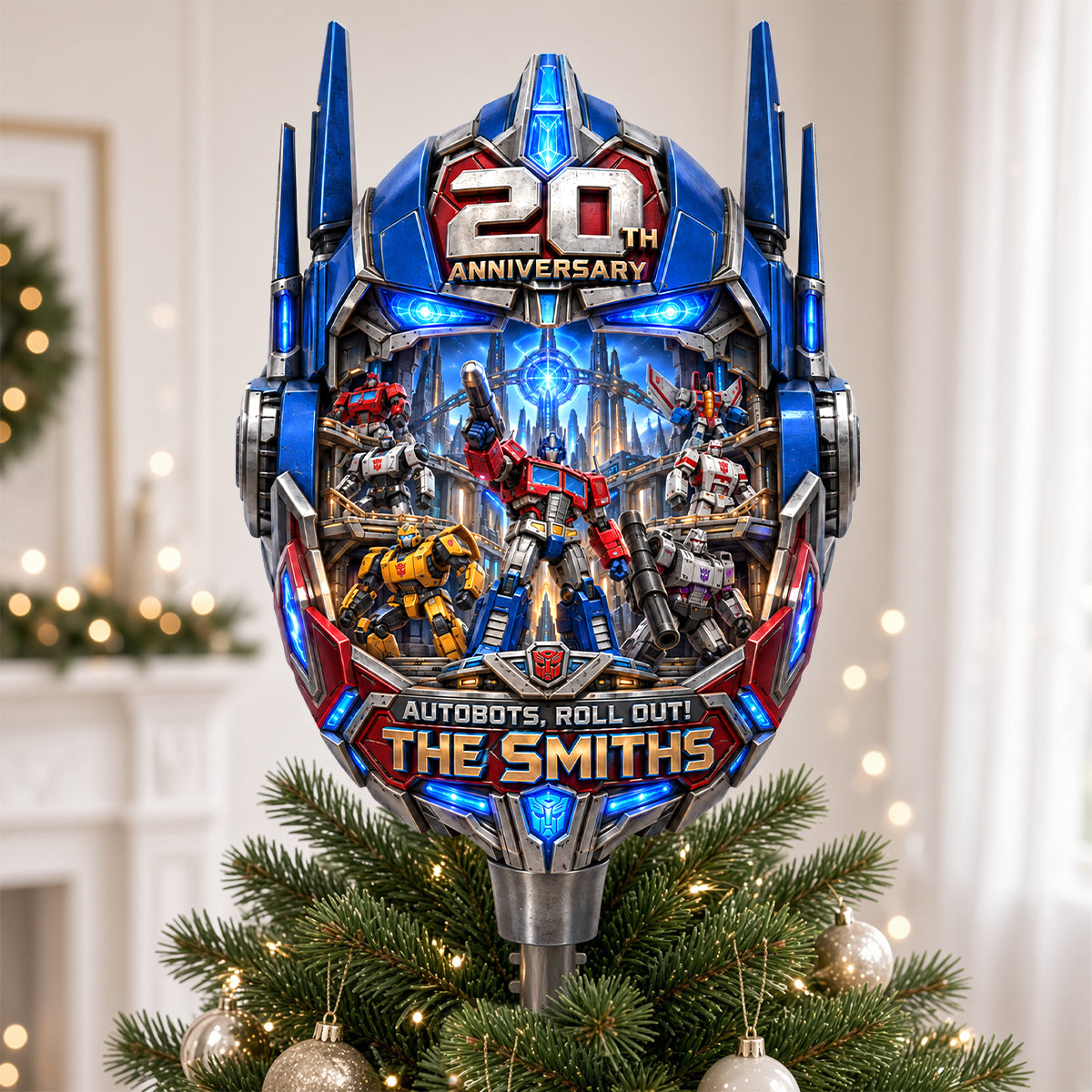 20 Years of Mechanical Adventure Tree Topper - Personalized Anniversary Gift 01HADH150926