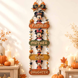 Happy Pumpkin Family Acrylic Sign Personalized Halloween Decor Gifts 04PADT090926