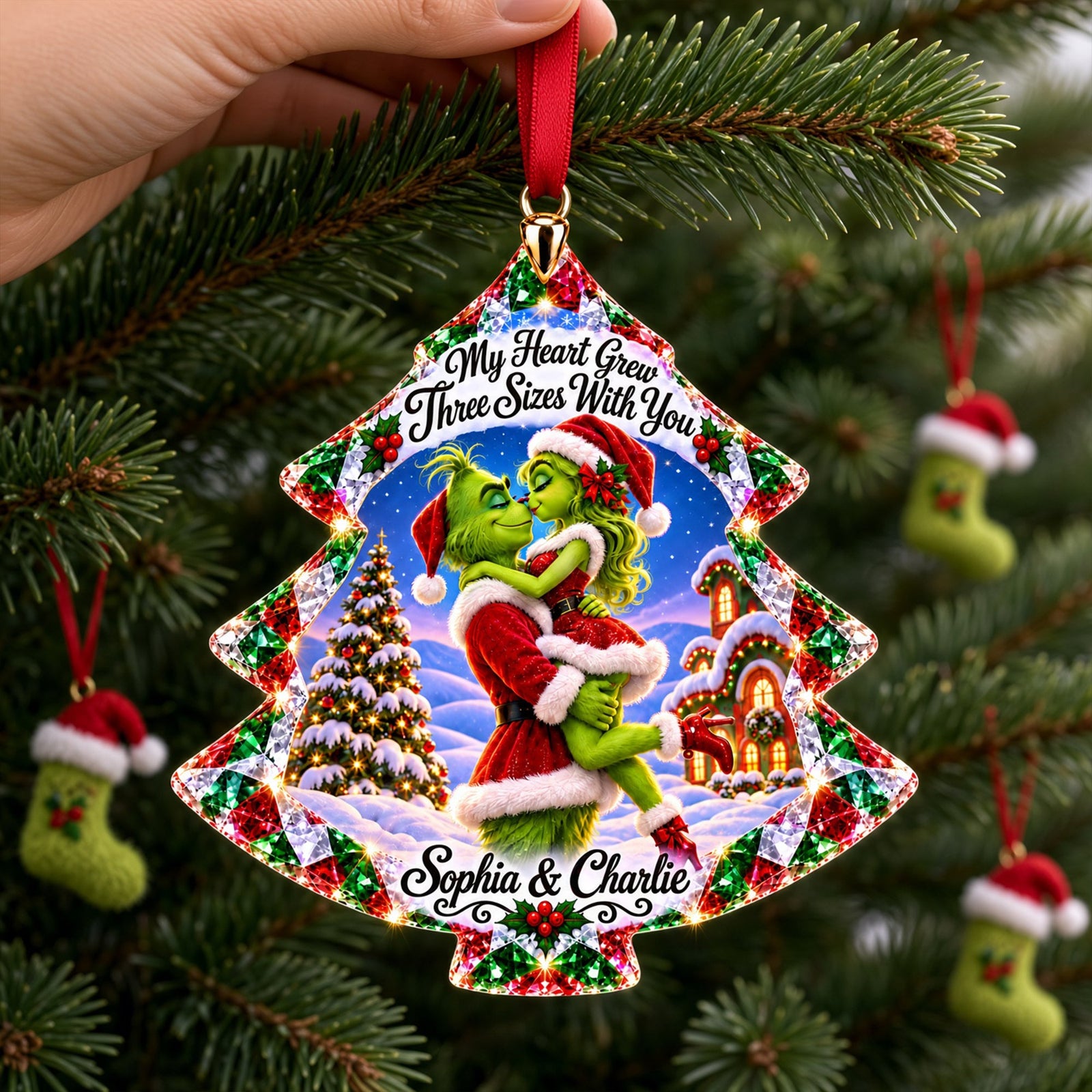 Romantic Couple Christmas Ornament - Personalized Gifts For Couple 01tylu101026