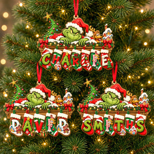 Name Art Alphabet Stocking Ornament, Personalized Gifts 01QHTN011026