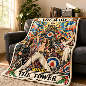 The Beatles The Tower Tarot Card Blanket - Personalized Gift For Rock Lovers 06hudh281026
