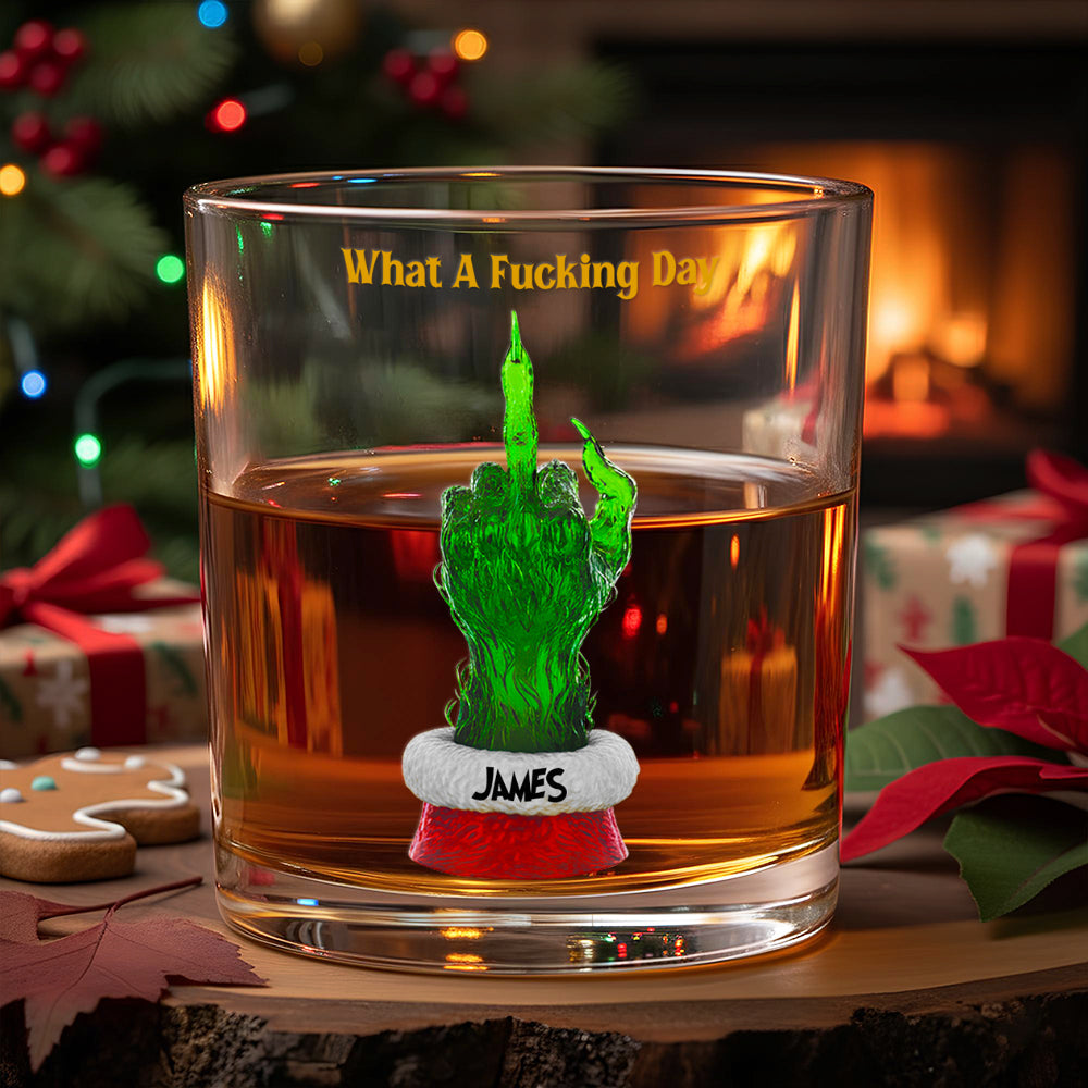 Funny Round Glass Personalized Christmas Gifts 03NADT031125