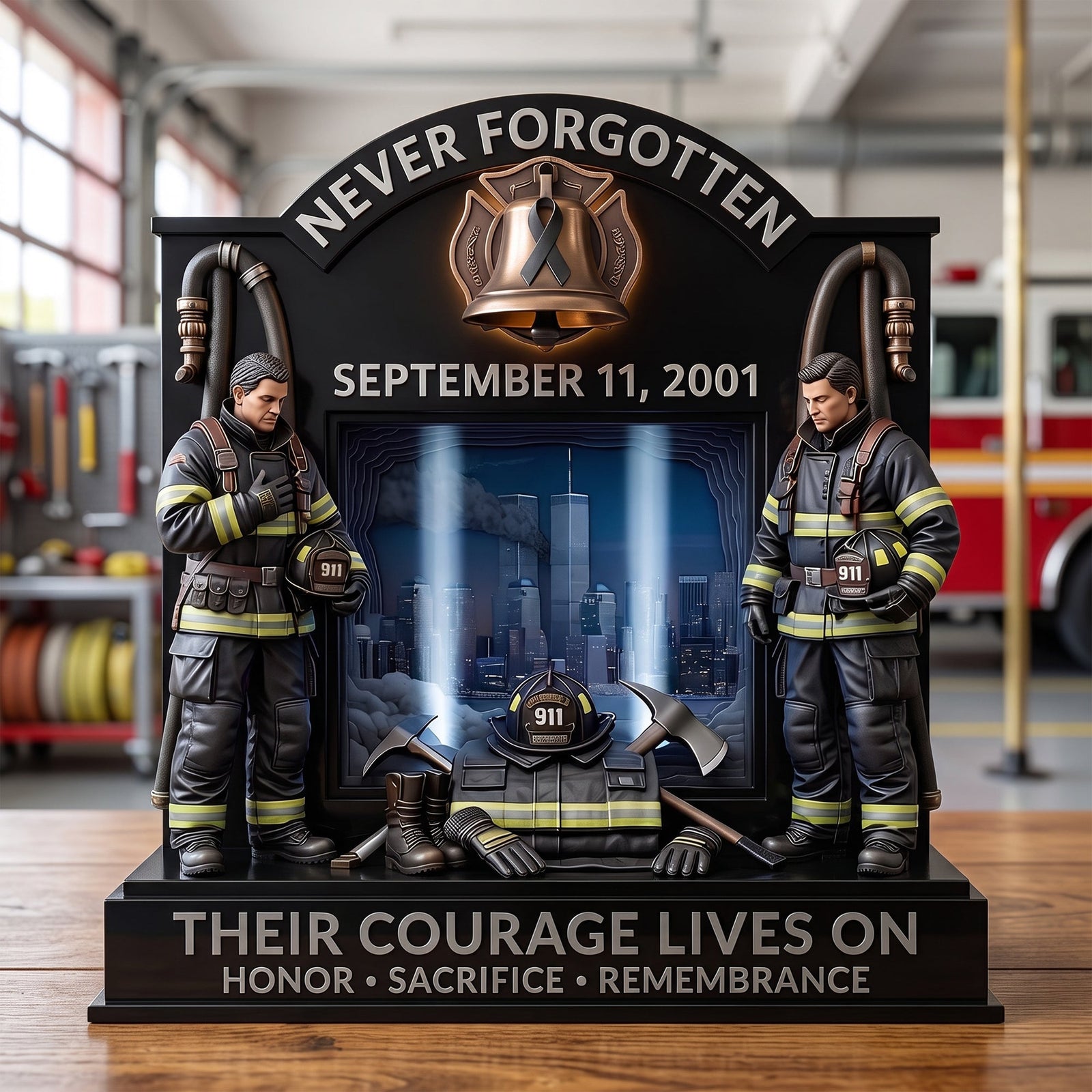 Memorial Acrylic Plaque - Personalized Gifts For Firefighters 01TOTN270726