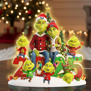 Naughty Green Monsters Acrylic Light Box Personalized Christmas Gifts 04nadt051125