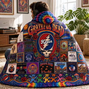 Grateful Dead Cozy Hoodie Blanket – Personalized Gifts for Music Lovers 03nata241026