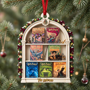 Fantasy School Bookshelf Ornament - Personalized Gifts For Christmas Ornament 04NADH260926
