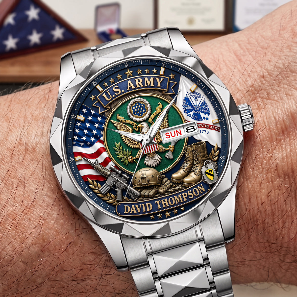 Military Rank Men's Stainless Steel Watch - Personalized Gifts 02huta240726