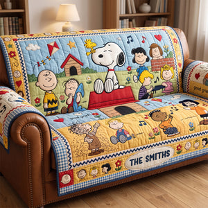 Happy Quilted Sofa Cover Personalized Gifts For Friends 01HUTN070726