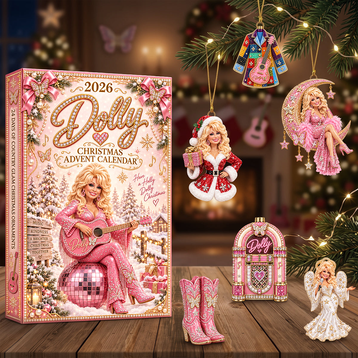 Dolly Parton Tribute Christmas Advent Calendar Blind Box - Personalized Gifts For Music Lovers 03nata160926
