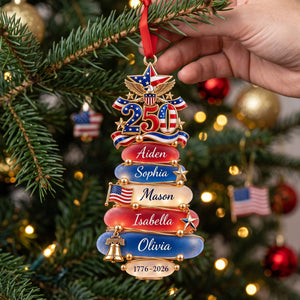 Patriot Family Acrylic Ornament - Personalized Christmas Gifts For Family 03palu101026