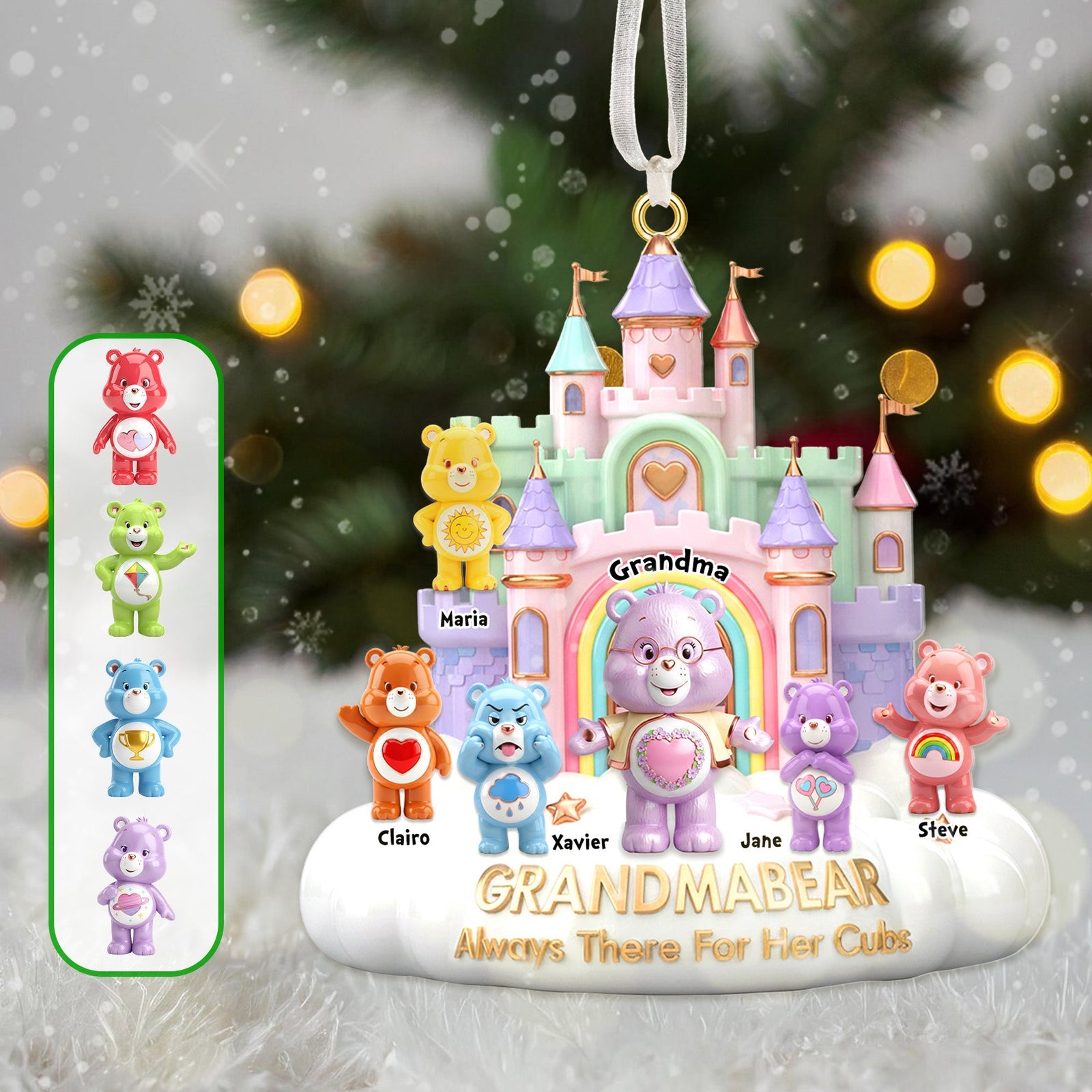 Cute Cubs Ornament - Personalized Gifts For Mom And Grandma 02NAMG041025