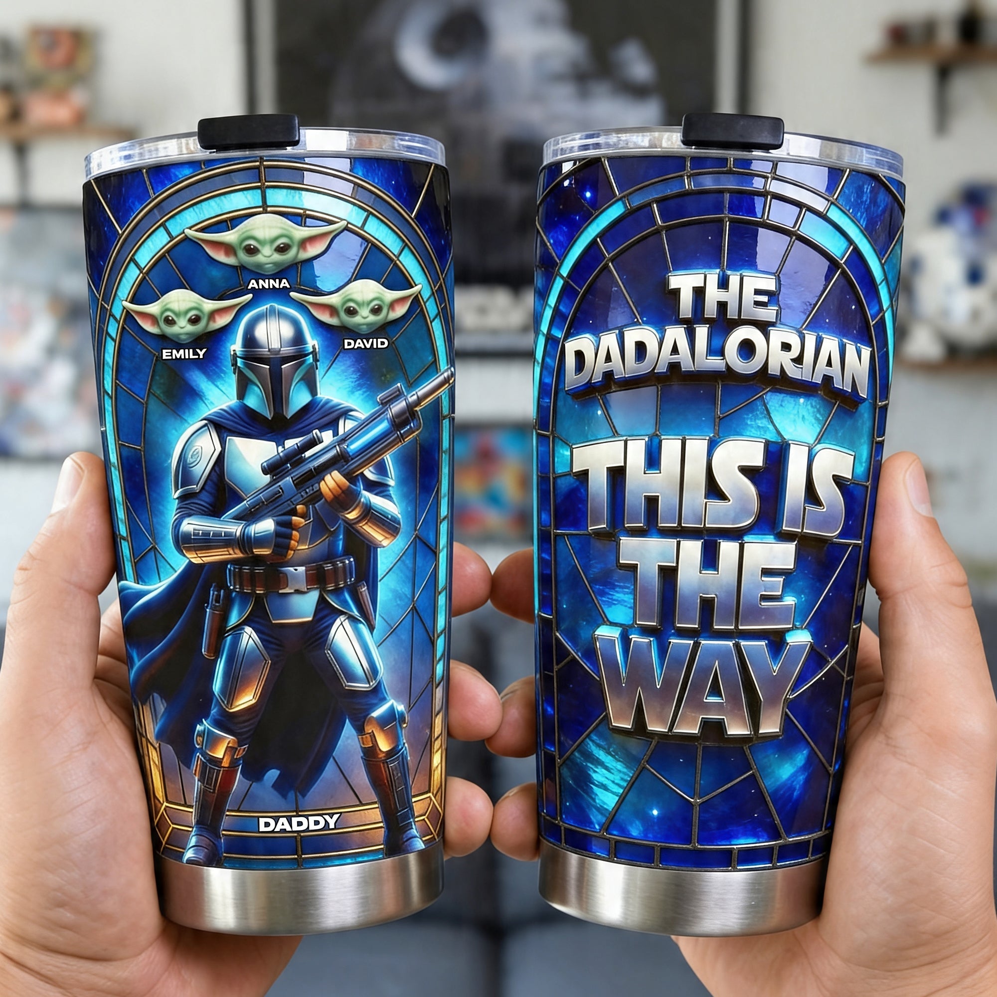 Sci-fi Theme Dad And Kids 20oz Tumbler 04TOQN150426