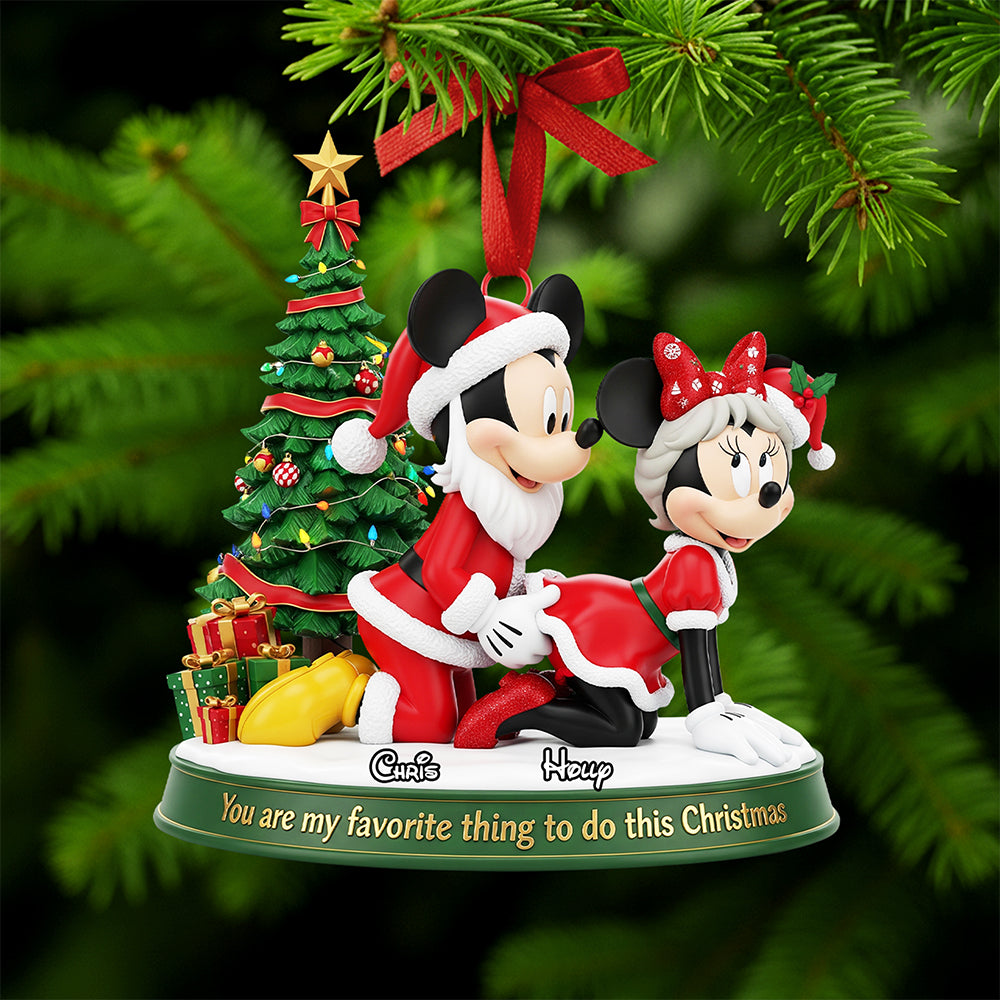 Naughty Claus Couple Christmas Ornament Personalized Gifts 04OHTA160925