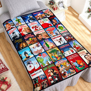 Classic Holiday Screening Blanket - Personalized Christmas Gifts For Movie Lovers 02QHQN011026