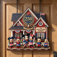 250th Anniversary Patriotic Family Wood Sign Personalized Gifts For Family 02PADT020526